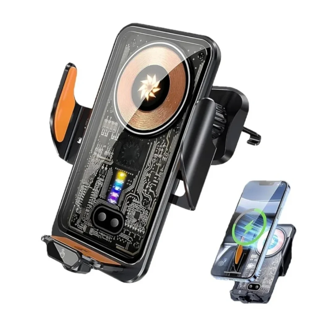Sun Visor Cellphone Holder, Wireless Charging Car Holder & Magnetic Power Bank
